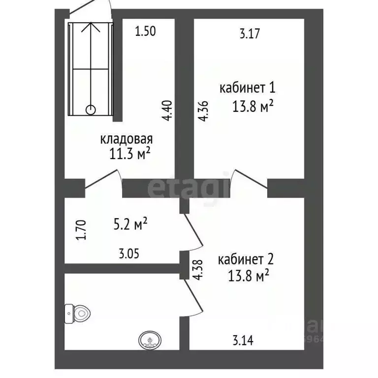 Помещение свободного назначения в Москва ул. Красина, 24 (51 м) - Фото 2