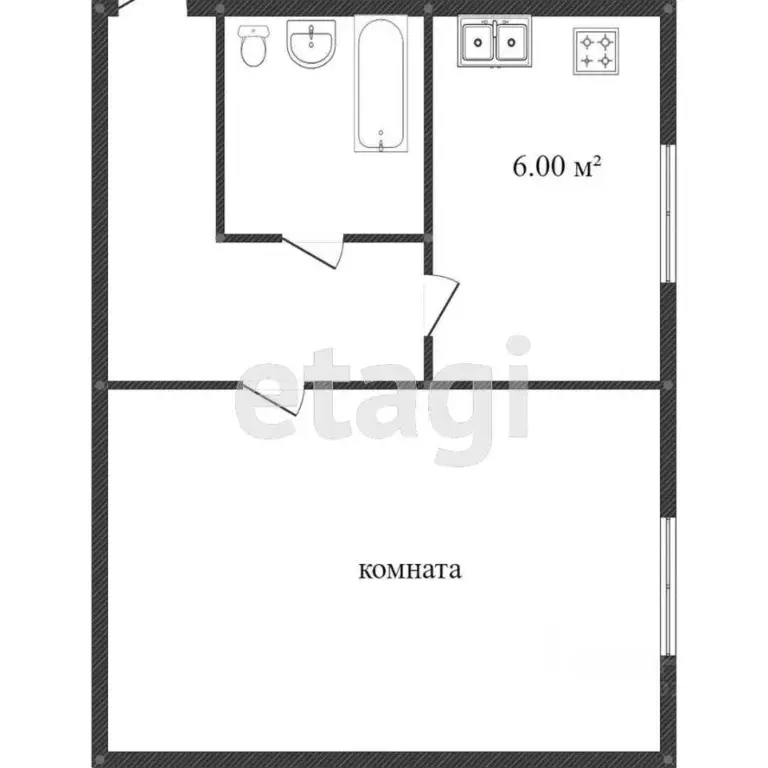 1-к кв. Костромская область, Кострома пос. Октябрьский, ул. ... - Фото 2
