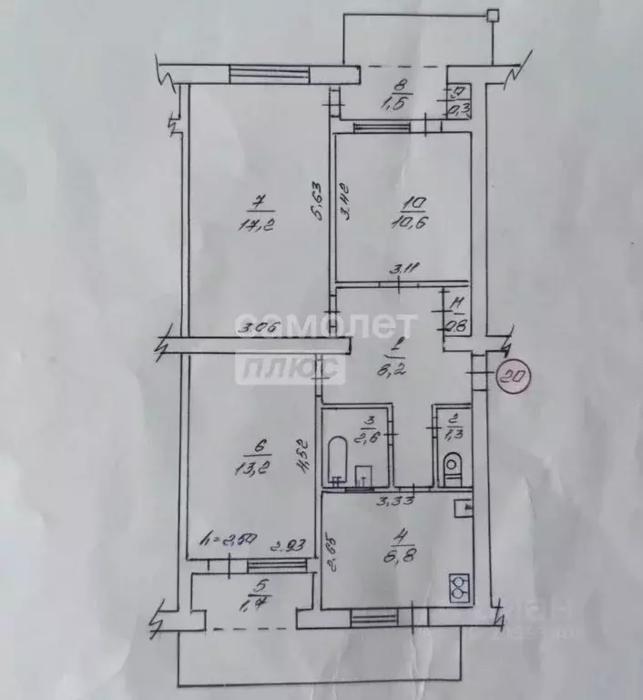 3-к кв. Севастополь с. Фронтовое, ул. Юбилейная, 3 (62.7 м) - Фото 2