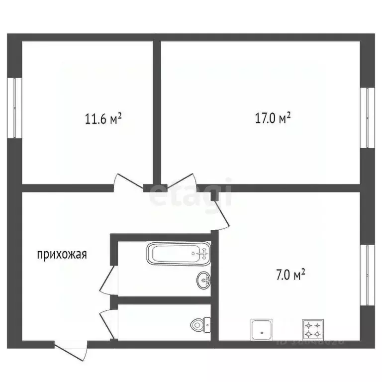 2-к кв. Московская область, Дмитров Большевистская ул., 21 (41.8 м) - Фото 1