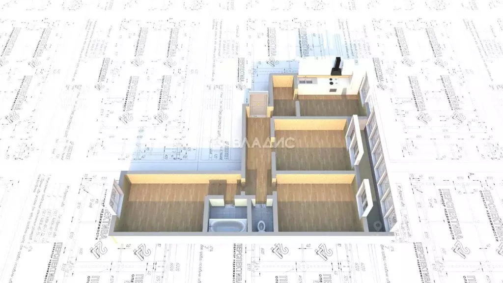 3-к кв. Иркутская область, Ангарск 85А кв-л, 15 (63.8 м) - Фото 1