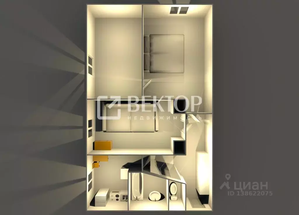 3-к кв. Ярославская область, Ярославль проезд Ушакова, 6 (51.2 м) - Фото 2