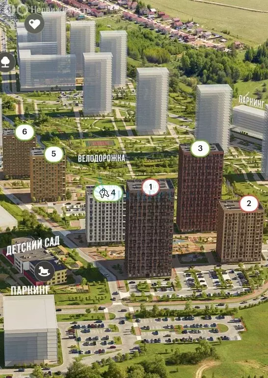 1-комнатная квартира: Утечино, Небесная улица (34.5 м) - Фото 1