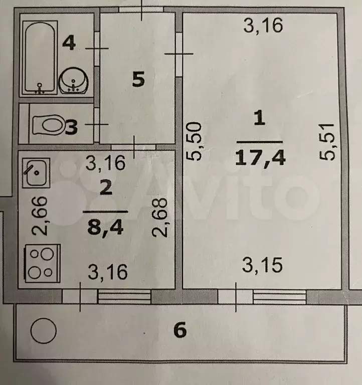 1-к. квартира, 33,2 м, 2/10 эт. - Фото 0