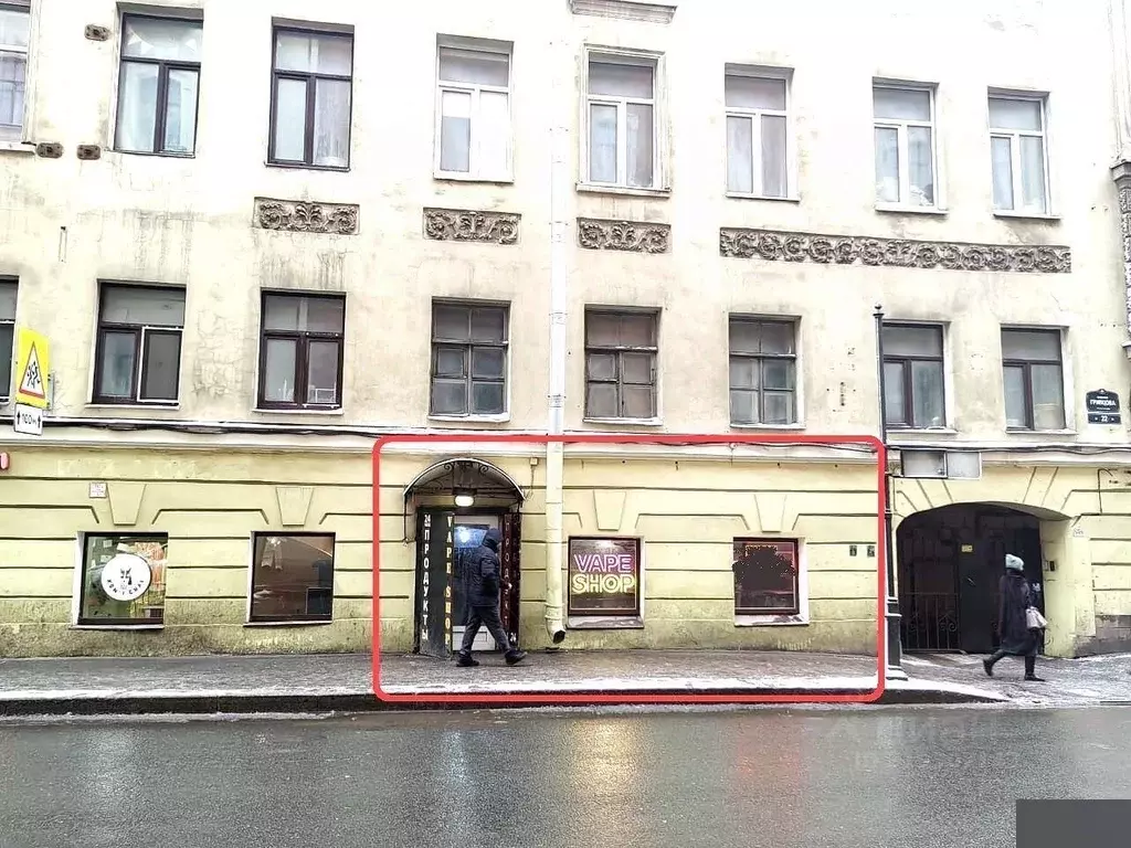Помещение свободного назначения в Санкт-Петербург пер. Гривцова, 22 ... - Фото 1