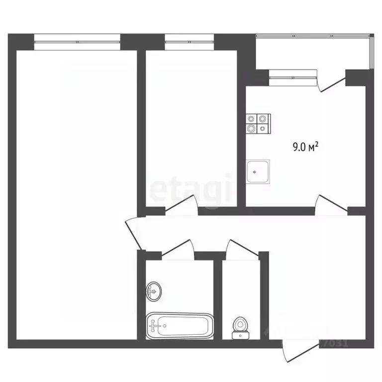 2-к кв. Ямало-Ненецкий АО, Муравленко ул. Ленина, 28 (55.0 м) - Фото 2