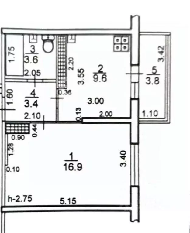 1-к кв. Краснодарский край, Новороссийск ул. Бориса Пупко, 3 (33.5 м) - Фото 2