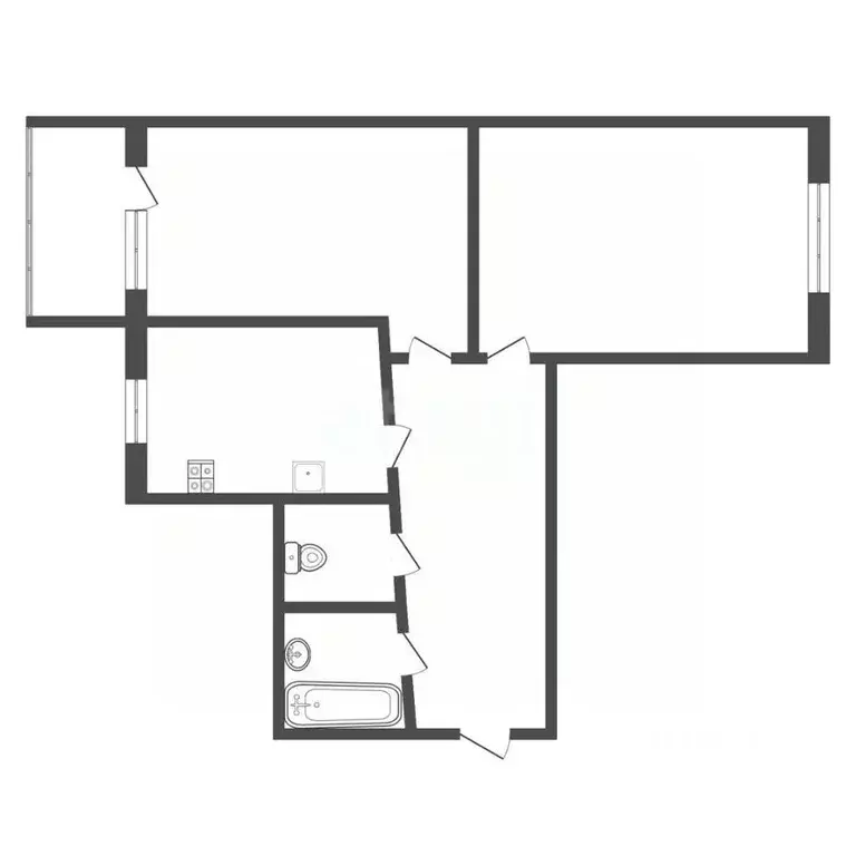 2-к кв. Тульская область, Белев Рабочая ул., 60 (44.6 м) - Фото 1