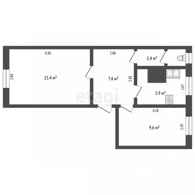 2-к кв. Вологодская область, Вологда Ананьинская ул., 17 (40.7 м) - Фото 2