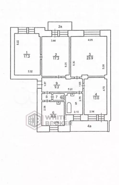 4-к. квартира, 98 м, 2/3 эт. - Фото 0