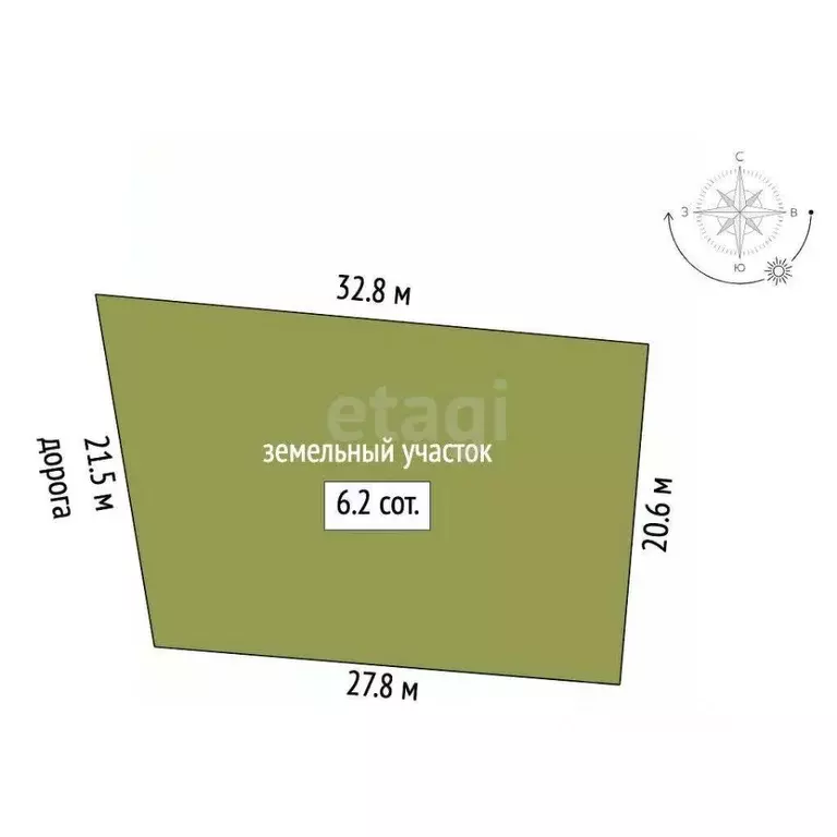 Участок в Крым, Симферопольский район, с. Мирное  (6.2 сот.) - Фото 1