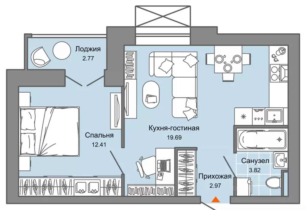 2-к кв. Кировская область, Киров ул. 4-й Пятилетки, 86 (40.0 м) - Фото 0