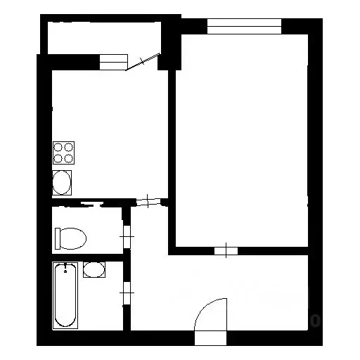 1-к кв. Санкт-Петербург ул. Ворошилова, 33к1 (43.0 м) - Фото 2