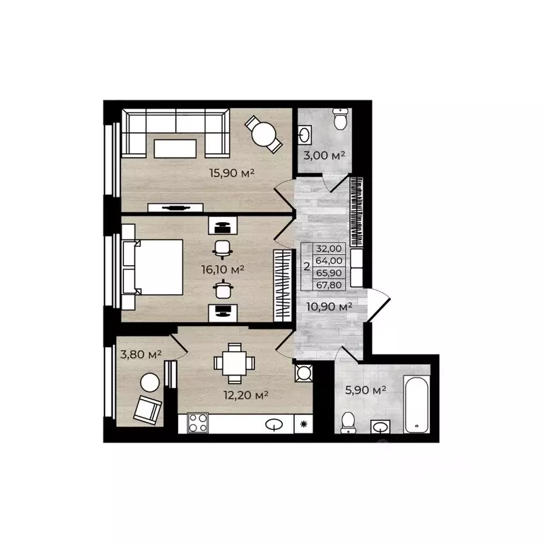 2-к кв. Ярославская область, Ярославль просп. Машиностроителей, 11 ... - Фото 1