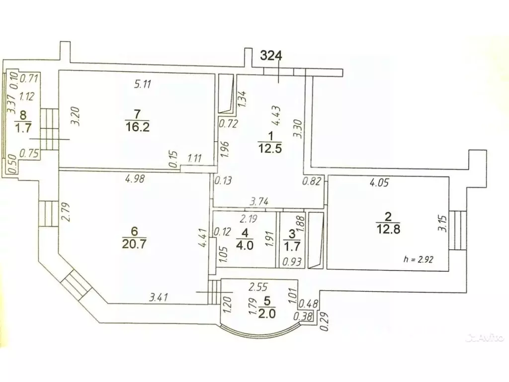 2-к кв. Татарстан, Казань ул. Адоратского, 1а (67.9 м) - Фото 2