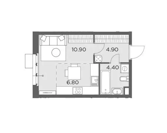 Квартира-студия: Мытищи, микрорайон 17А, ЖК Новое Медведково, к39 (27 ... - Фото 1