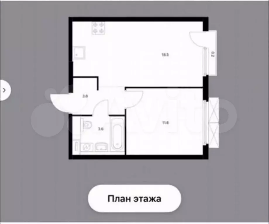1-к. квартира, 32 м, 13/33 эт. - Фото 0