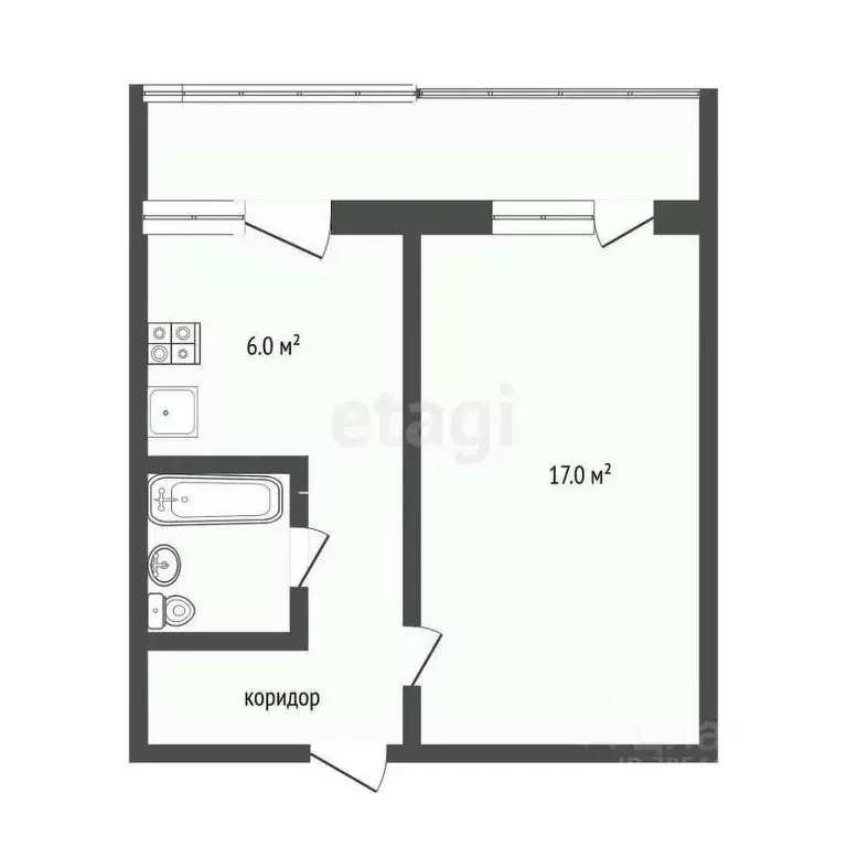 1-к кв. Оренбургская область, Оренбург Авиационная ул., 22 (36.0 м) - Фото 2