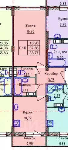 1-к кв. Ярославская область, Ярославль ул. Брагинская, 18к3 (38.8 м) - Фото 0