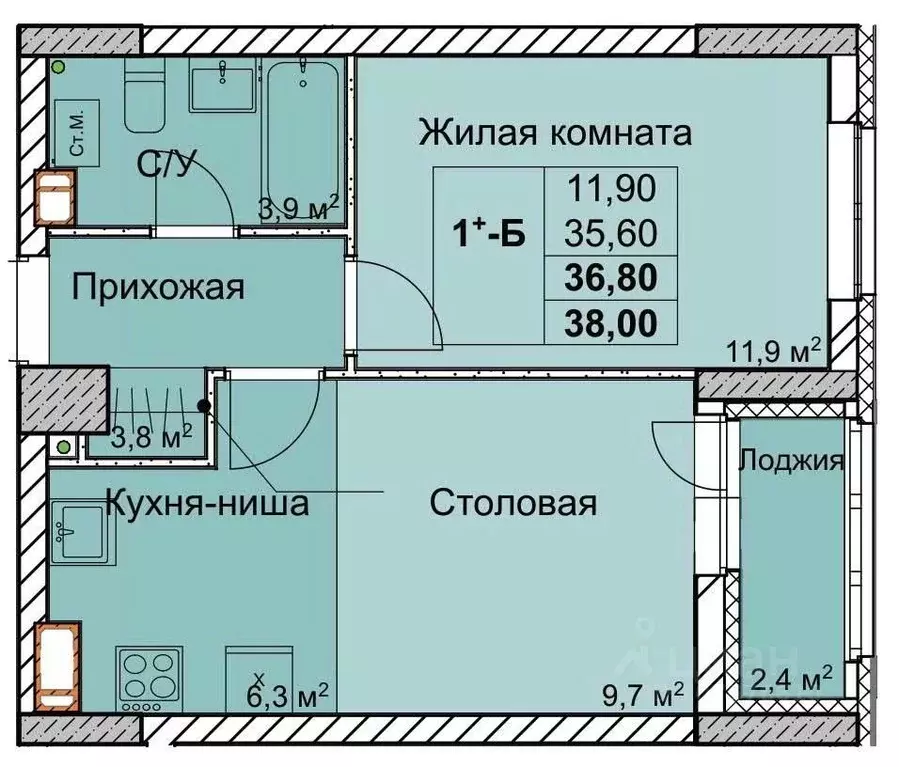 1-к кв. Нижегородская область, Нижний Новгород 1-я Оранжерейная ул., ... - Фото 0