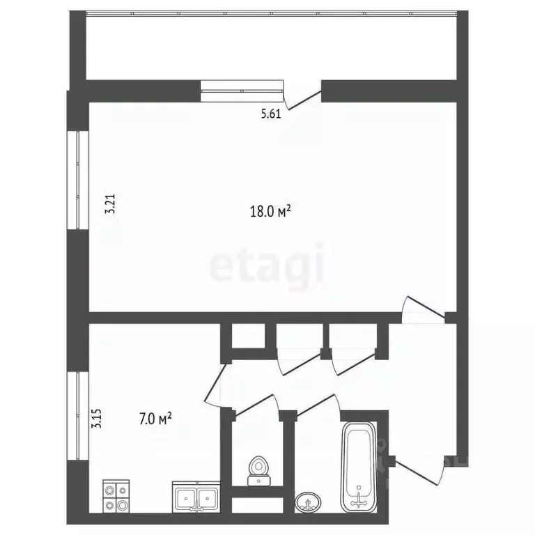 1-к кв. Москва ул. Маршала Тимошенко, 38 (33.0 м) - Фото 1