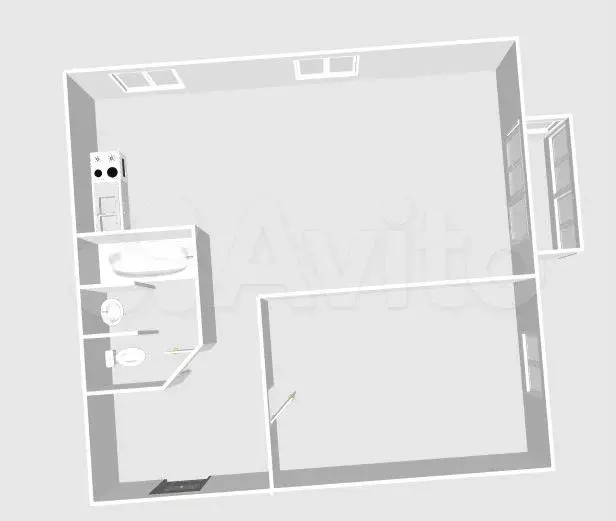 2-к. квартира, 60,4 м, 4/4 эт. - Фото 1