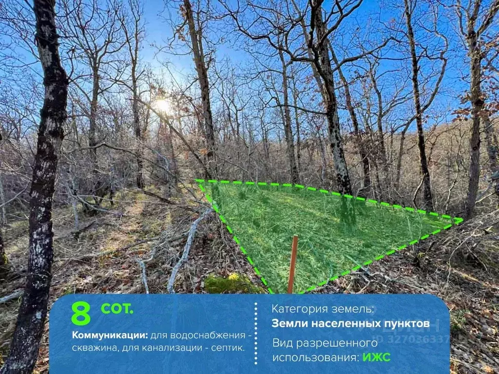 Участок в Крым, Алушта муниципальный округ, с. Малый Маяк  (8.0 сот.) - Фото 1