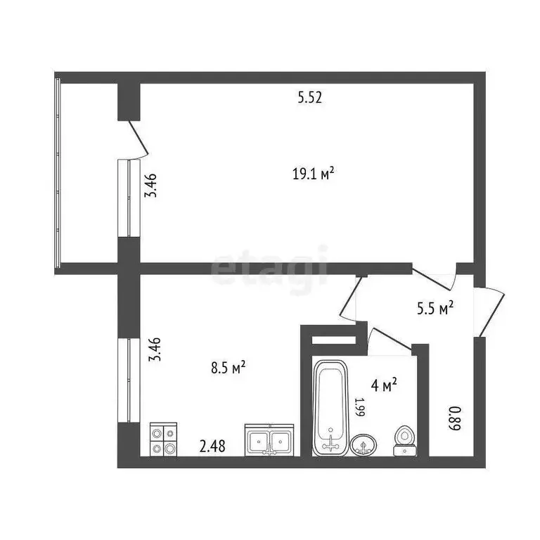 1-комнатная квартира: Саранск, улица Тани Бибиной, 7/3 (37.1 м) - Фото 0