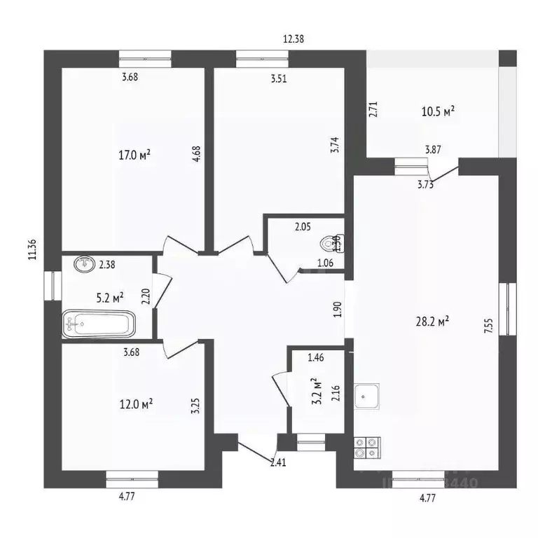Дом в Тюменская область, Тюменский муниципальный округ, д. Падерина ... - Фото 1