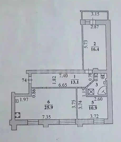 3-к кв. Липецкая область, Липецк Коммунальная ул., 14 (72.0 м) - Фото 2