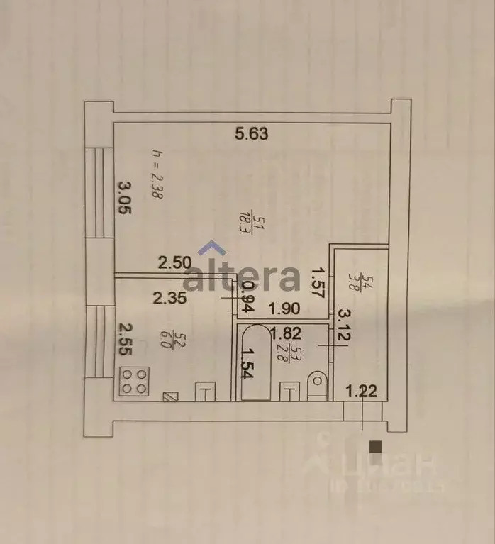 1-к кв. Татарстан, Казань ул. Меховщиков, 4а (31.0 м) - Фото 2