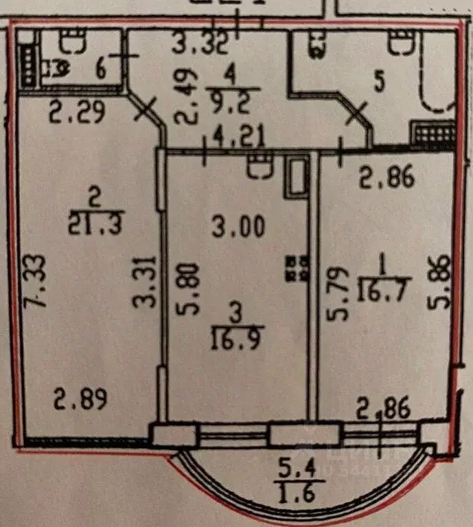 Квартира, 2 комнаты, 76.7 м - Фото 2