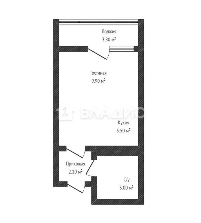 Квартира-студия: Краснодар, Российская улица, 267к5 (20.5 м) - Фото 1
