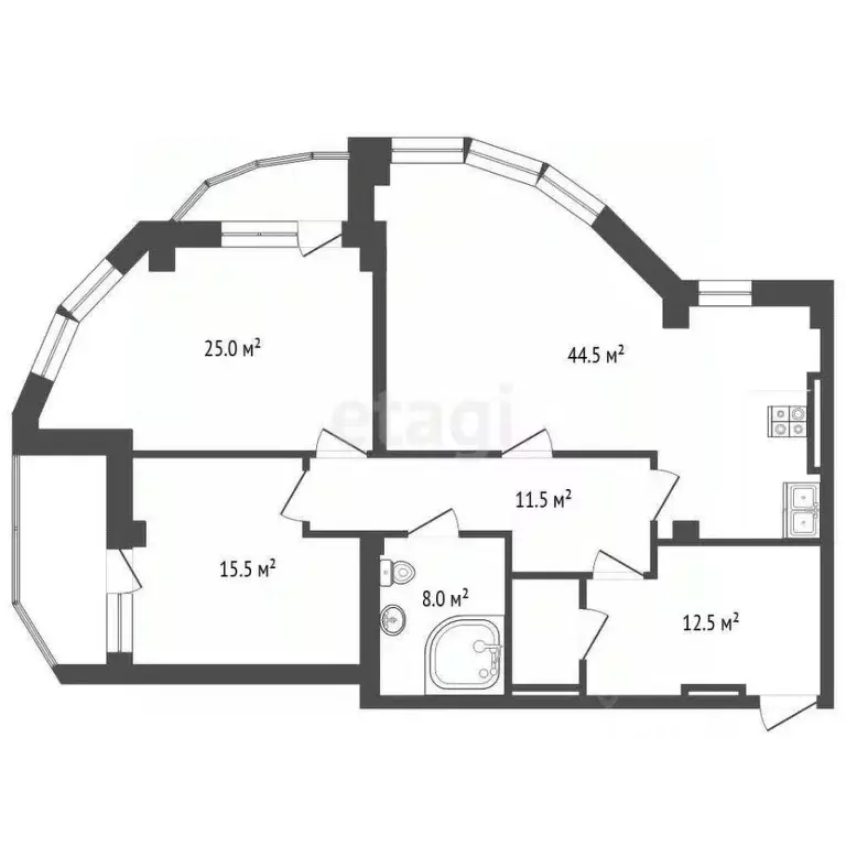 3-к кв. Челябинская область, Челябинск ул. Чайковского, 58 (117.4 м) - Фото 2