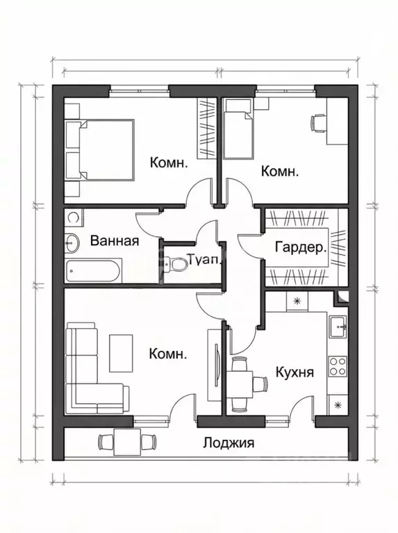 3-к кв. Приморский край, Фокино ул. Карла Маркса, 19 (67.0 м) - Фото 2