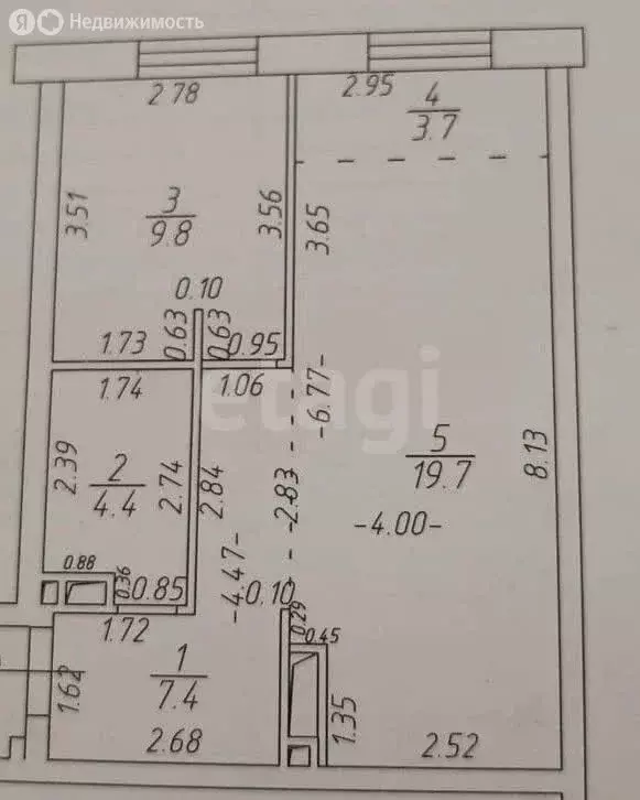 1-комнатная квартира: Казань, Стадионная улица, 1 (45 м) - Фото 1