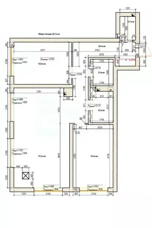 2-к кв. Новосибирская область, Новосибирск ул. Никитина, 10к1 (82.3 м) - Фото 1