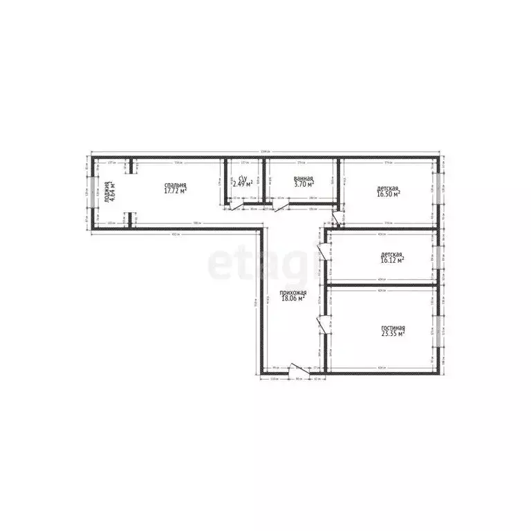 3-комнатная квартира: Каспийск, проспект М. Омарова, 18 (100 м) - Фото 1