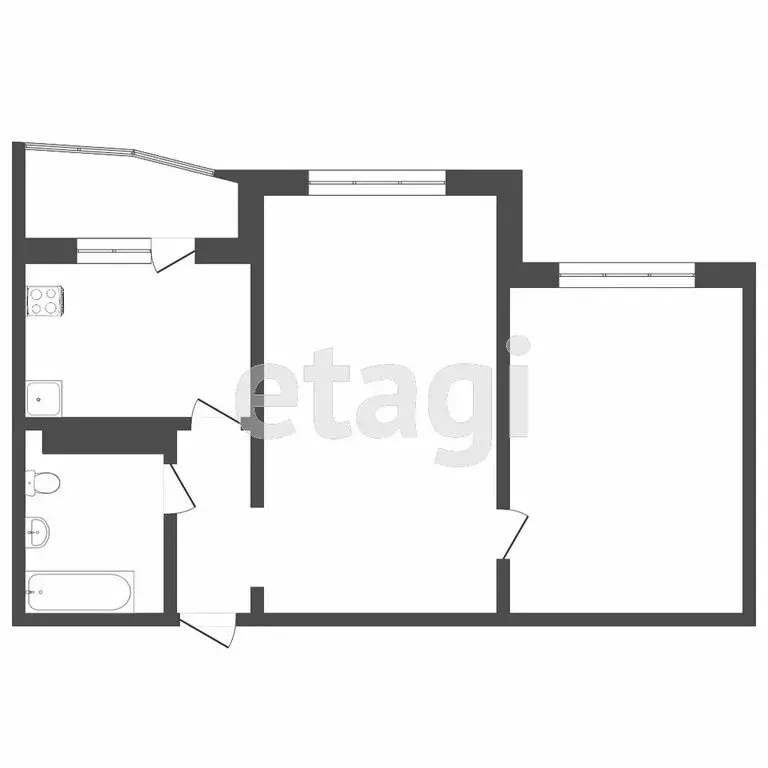 2-комнатная квартира: Тюмень, улица Монтажников, 41 (64 м) - Фото 1