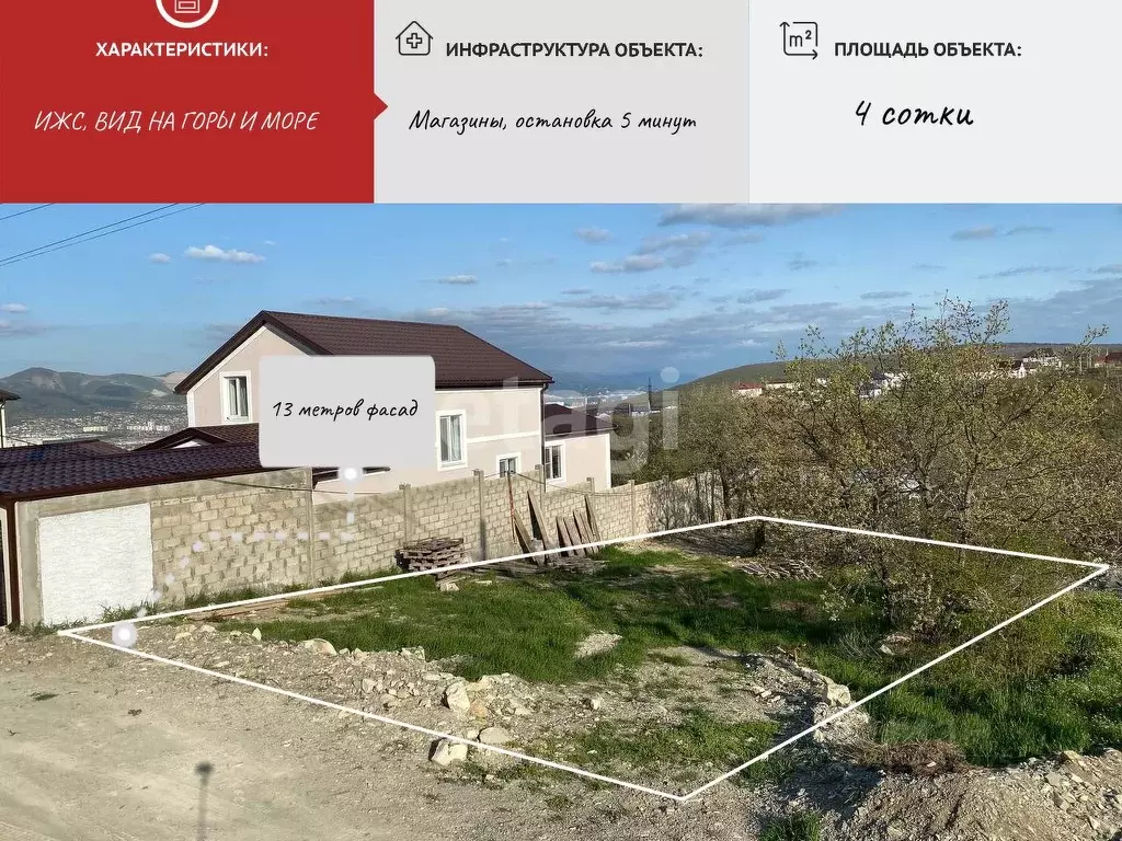 Участок в Краснодарский край, Новороссийск ул. Александрийская, 120 ... - Фото 1