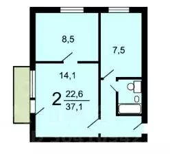 1-к кв. Москва ул. Маршала Чуйкова, 7К1 (36.7 м) - Фото 0