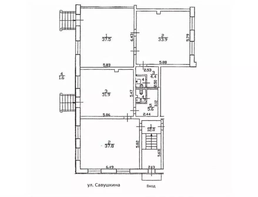 Офис в Санкт-Петербург ул. Савушкина, 12 (161 м) - Фото 1