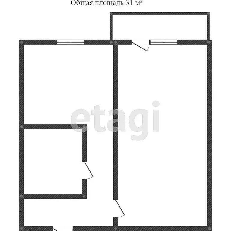 1-комнатная квартира: Иркутск, улица Александра Невского, 50 (31 м) - Фото 1