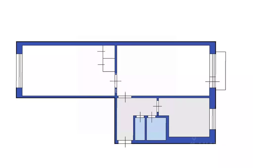 2-к кв. Кемеровская область, Междуреченск ул. Пушкина, 17 (44.0 м) - Фото 2