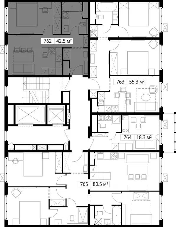 1-к кв. Московская область, Ленинский городской округ, д. Сапроново, ... - Фото 2