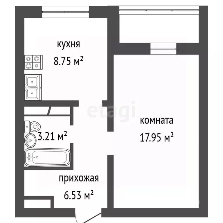1-к кв. Воронежская область, Воронеж ул. Независимости, 78Бк4 (38.0 м) - Фото 2