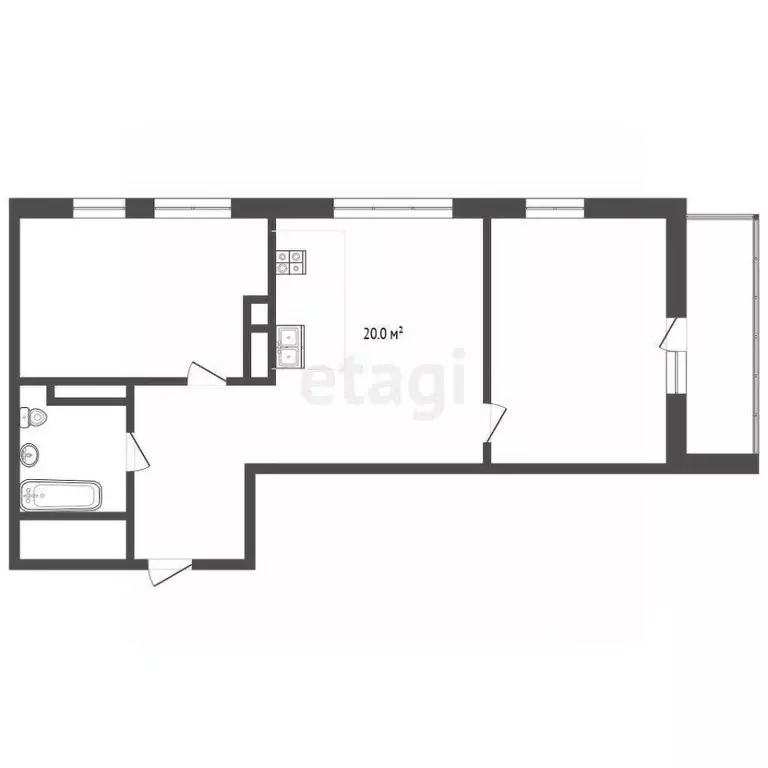 2-к кв. Тюменская область, Тюменский муниципальный округ, д. Дударева ... - Фото 2