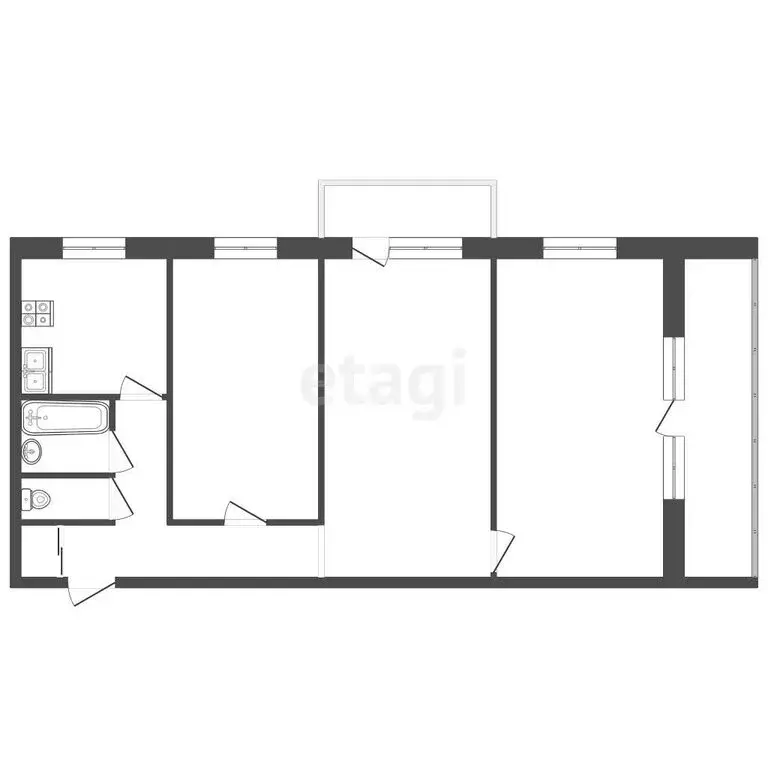 3-комнатная квартира: Верхняя Салда, улица Энгельса, 85к2 (65 м) - Фото 0