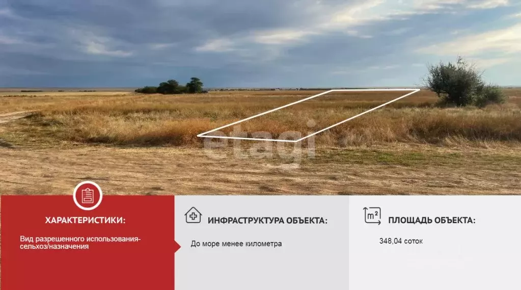 Участок в Крым, Черноморский район, с. Окуневка  (348.04 сот.) - Фото 1