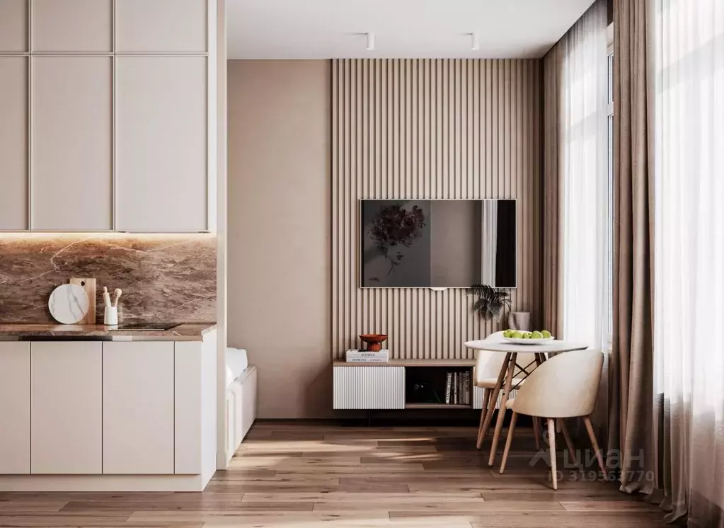 Студия Москва Шелепихинская наб., 34к5 (30.0 м) - Фото 1